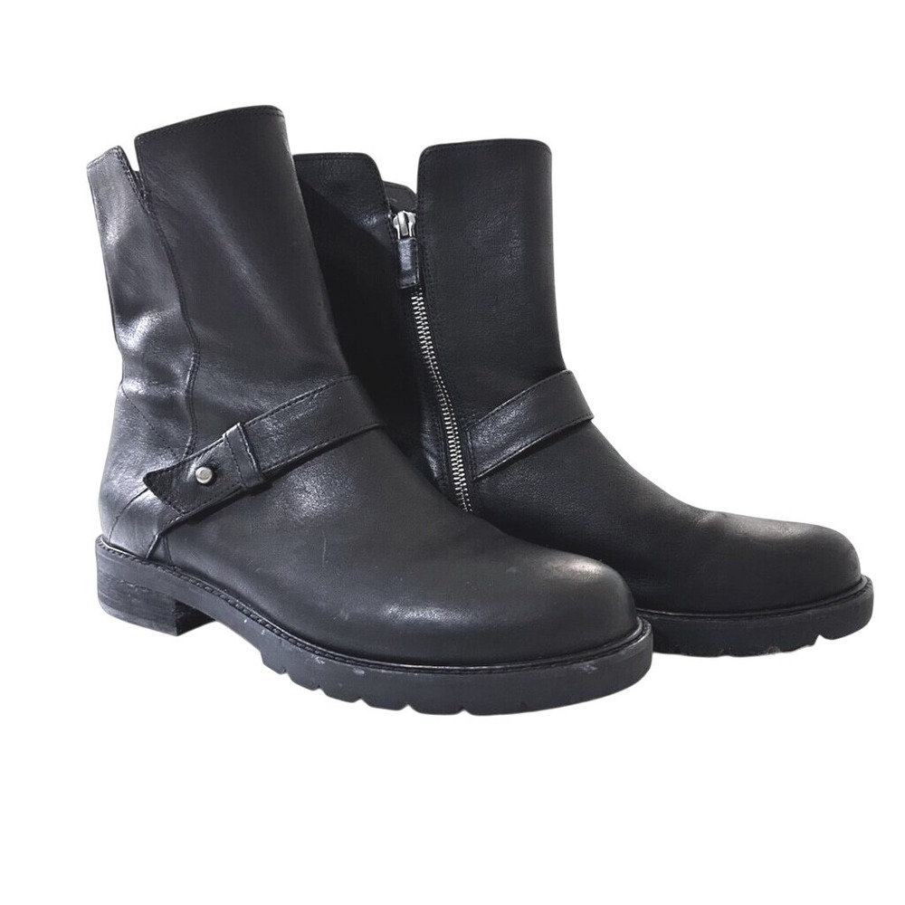 Eileen Fisher Women's Nell‎ Black Moto Boot - Size 9.5